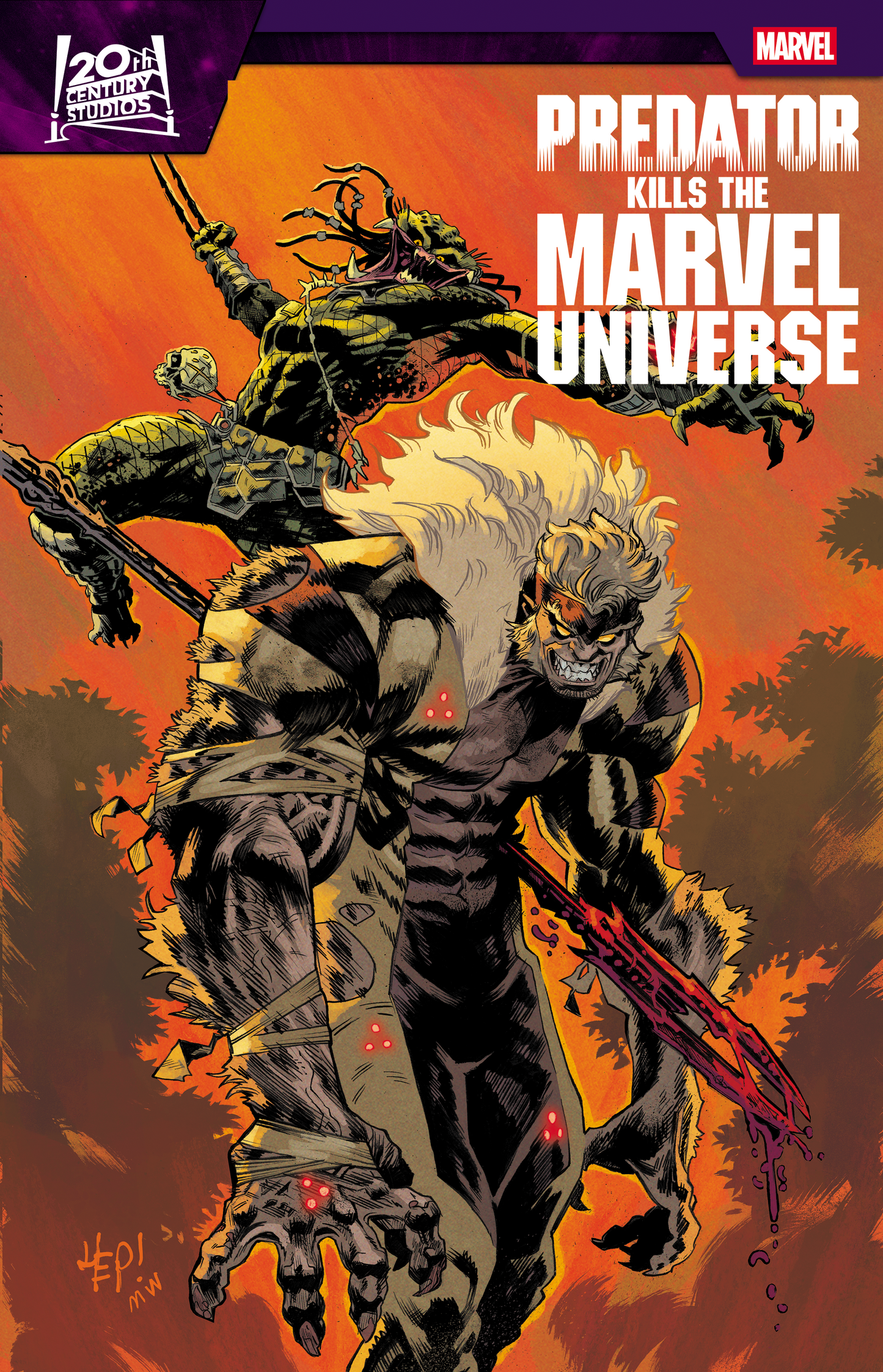PREDATOR KILLS THE MARVEL UNIVERSE #3 SCOTT HEPBURN HUNTING THE HUNTERS VARIANT (10/22/2025)