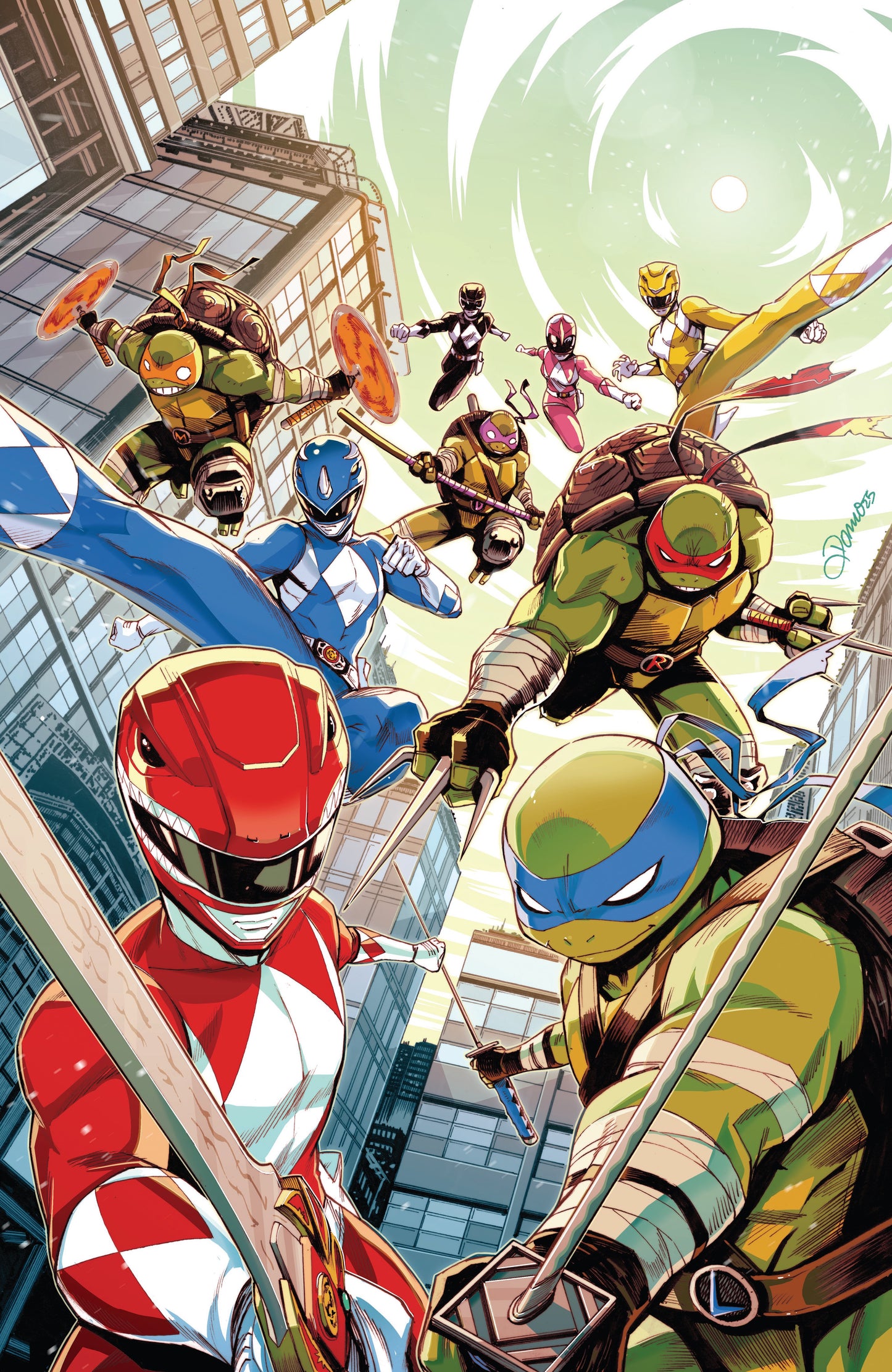 Mighty Morphin Power Rangers/ Teenage Mutant Ninja Turtles III #1 E Variant (Full Art, Foil, Zonno) (8/13/2025)