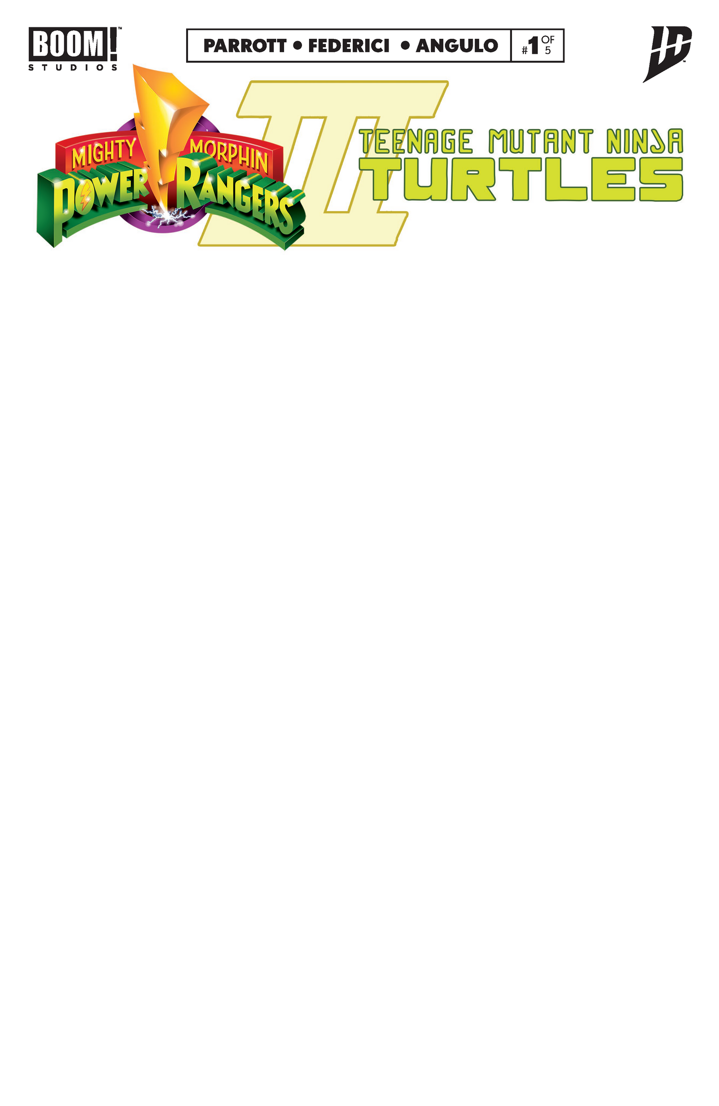 Mighty Morphin Power Rangers/ Teenage Mutant Ninja Turtles III #1 F Blank Variant (Dressed, Sketch Cover (8/13/2025)