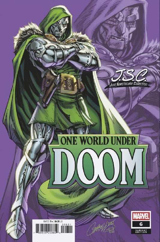 ONE WORLD UNDER DOOM #6 J. SCOTT CAMPBELL JUST SPECTACULAR COLLECTION VARIANT (8/6/2025)