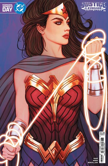 JUSTICE LEAGUE UNLIMITED #5 CVR E JENNY FRISON INTERNATIONAL WOMENS DAY WONDER WOMAN CARD STOCK VAR (3/26/2025)