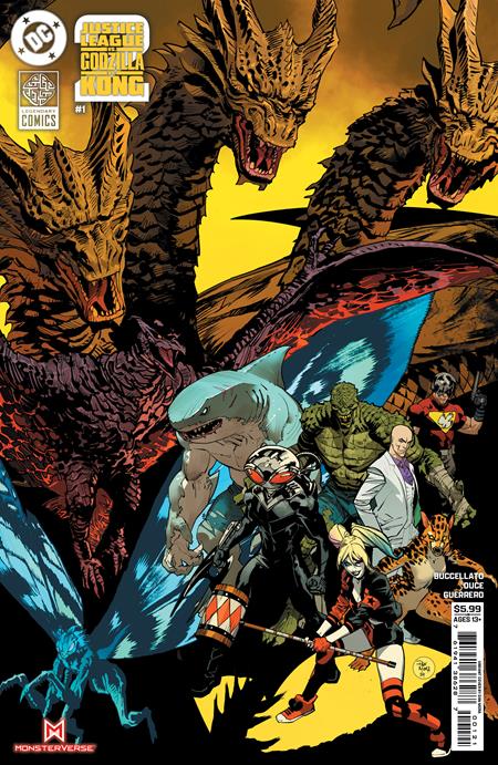 JUSTICE LEAGUE VS GODZILLA VS KONG 2 #1 (OF 7) CVR B DAN MORA CARD STOCK VAR (6/4/2025)