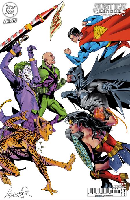 JUSTICE LEAGUE UNLIMITED #8 CVR D SALVADOR LARROCA CARD STOCK VAR (WE ARE YESTERDAY) (6/25/2025)