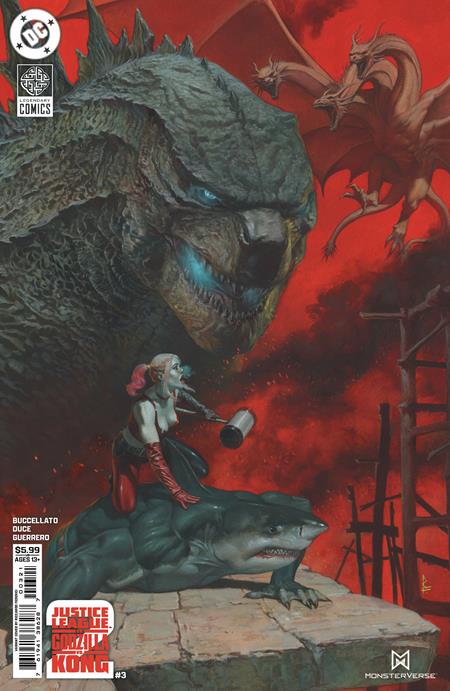 JUSTICE LEAGUE VS GODZILLA VS KONG 2 #3 (OF 7) CVR B RICCARDO FEDERICI CARD STOCK VAR (8/6/2025)