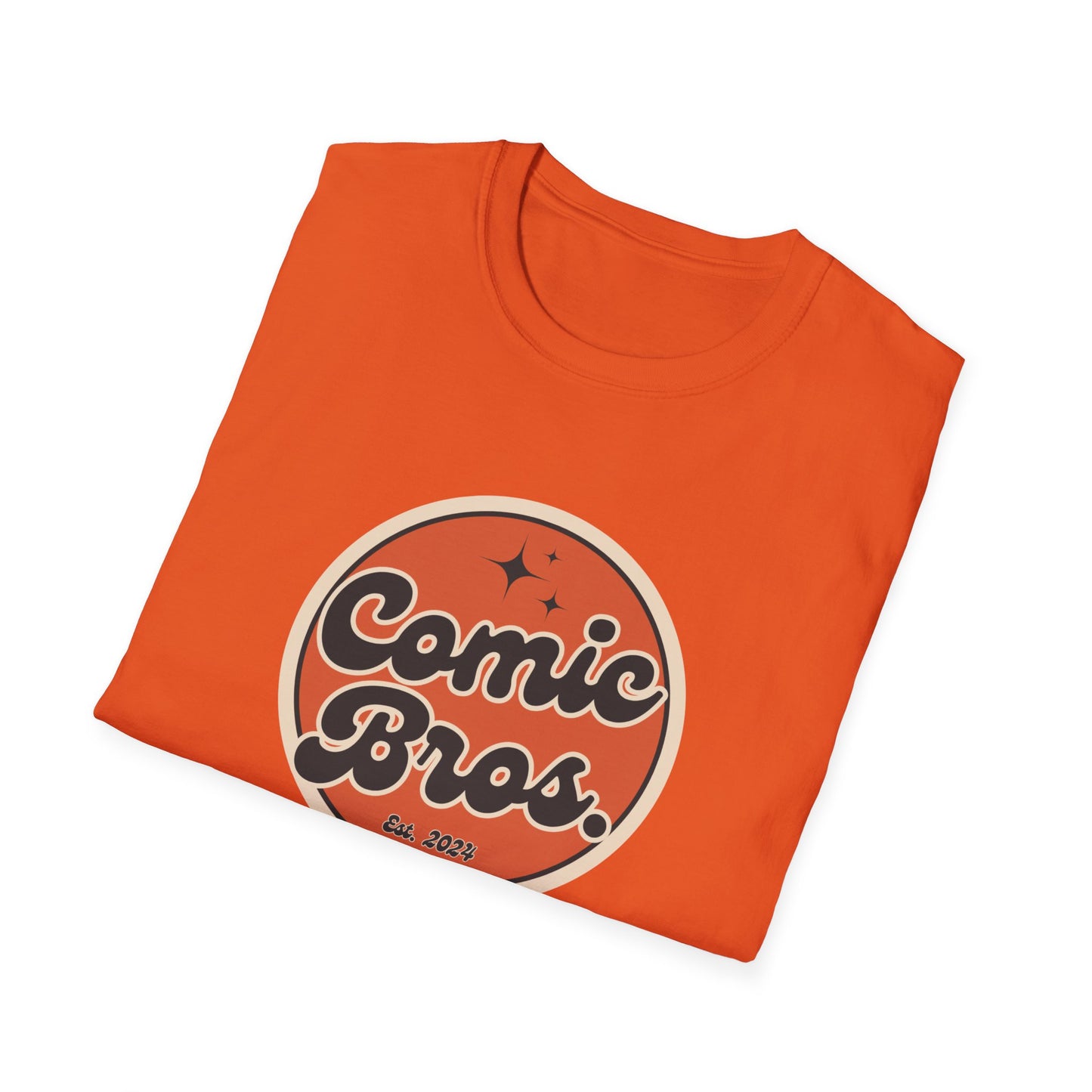 Comic Bros. Unisex Softstyle T-Shirt | Orange