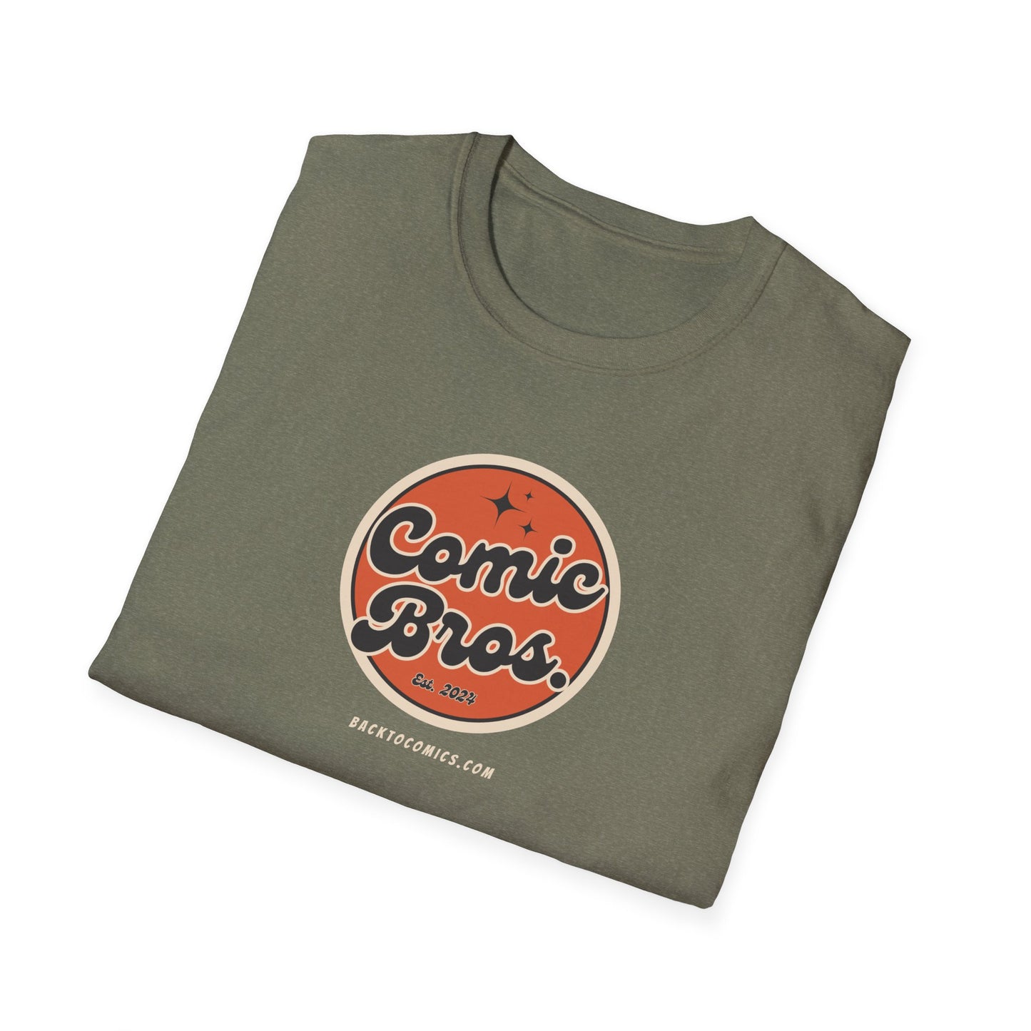 Comic Bros. Unisex Softstyle T-Shirt | Heather Military Green