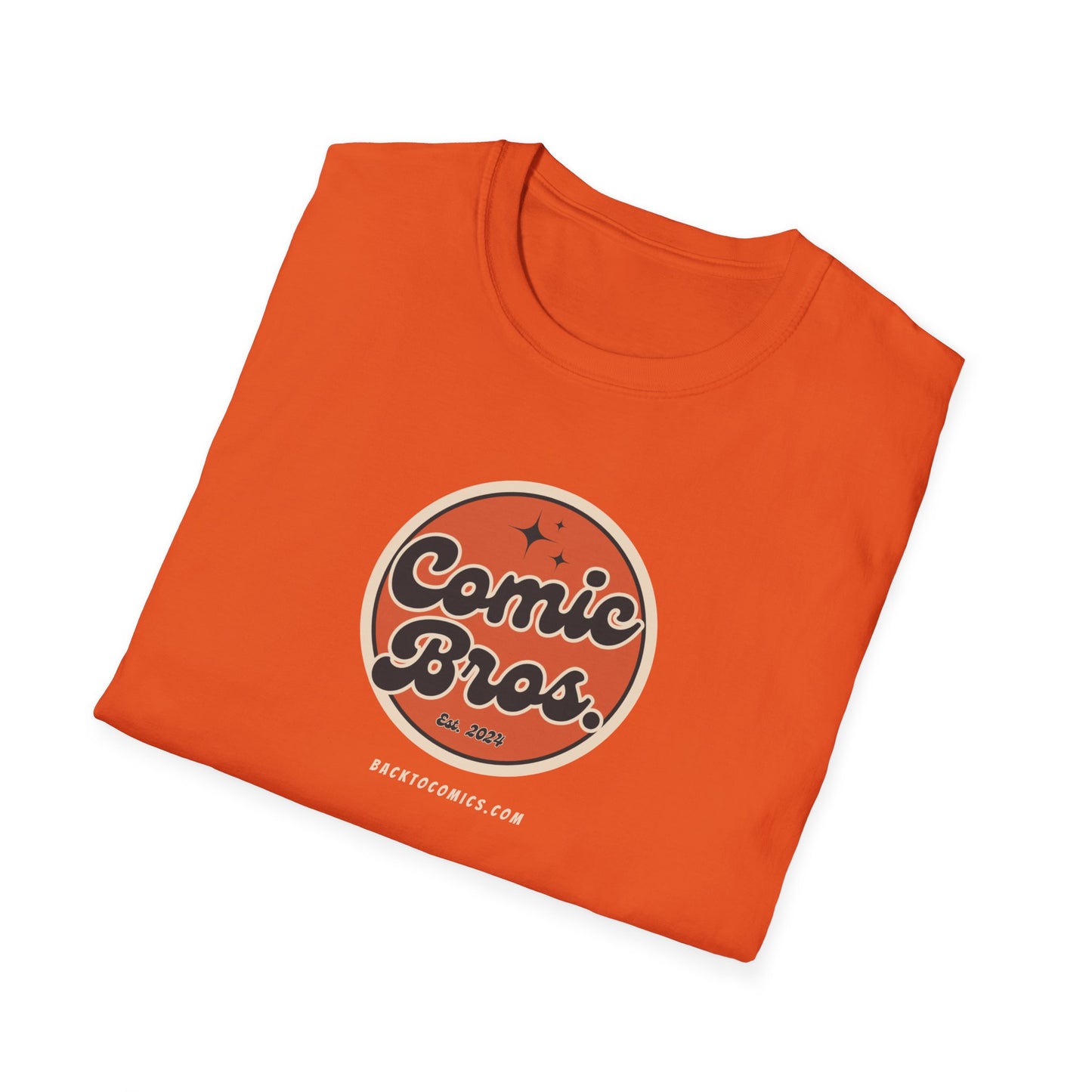 Comic Bros. Unisex Softstyle T-Shirt | Orange