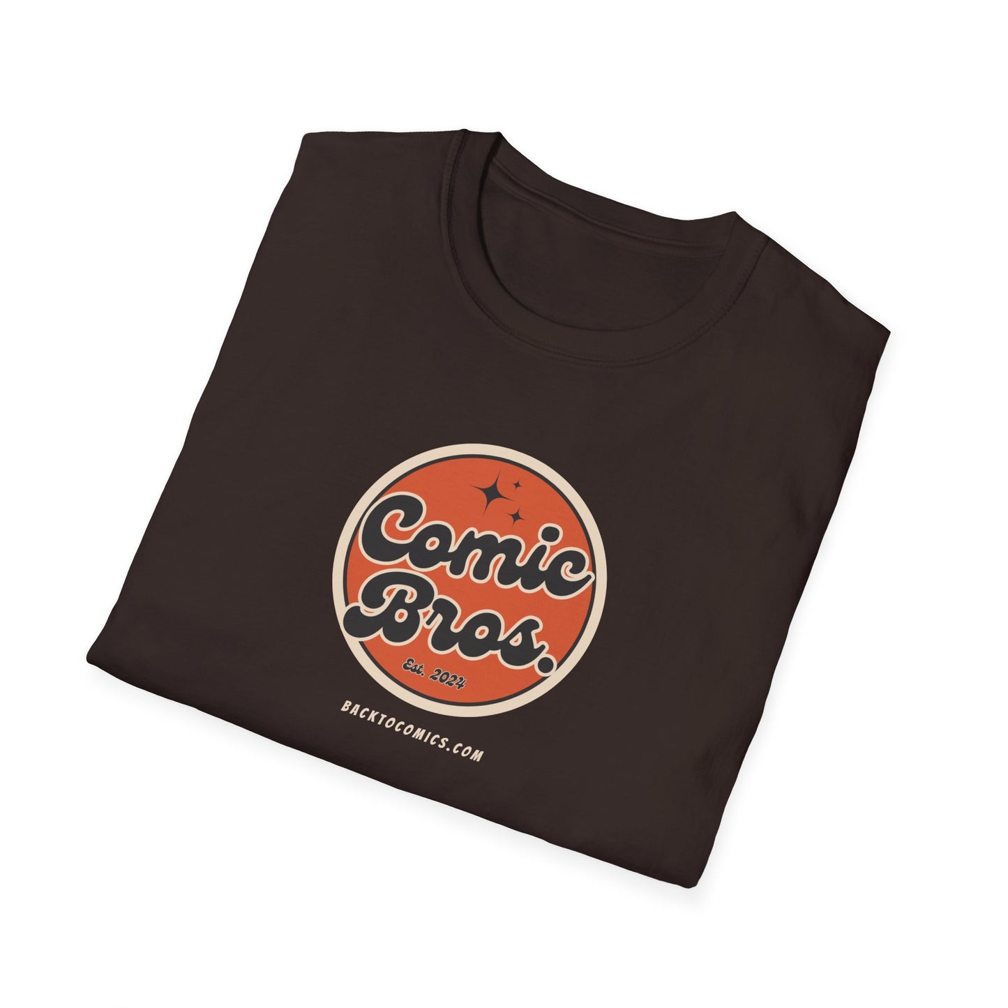 Comic Bros. Unisex Softstyle T-Shirt | Dark Chocolate