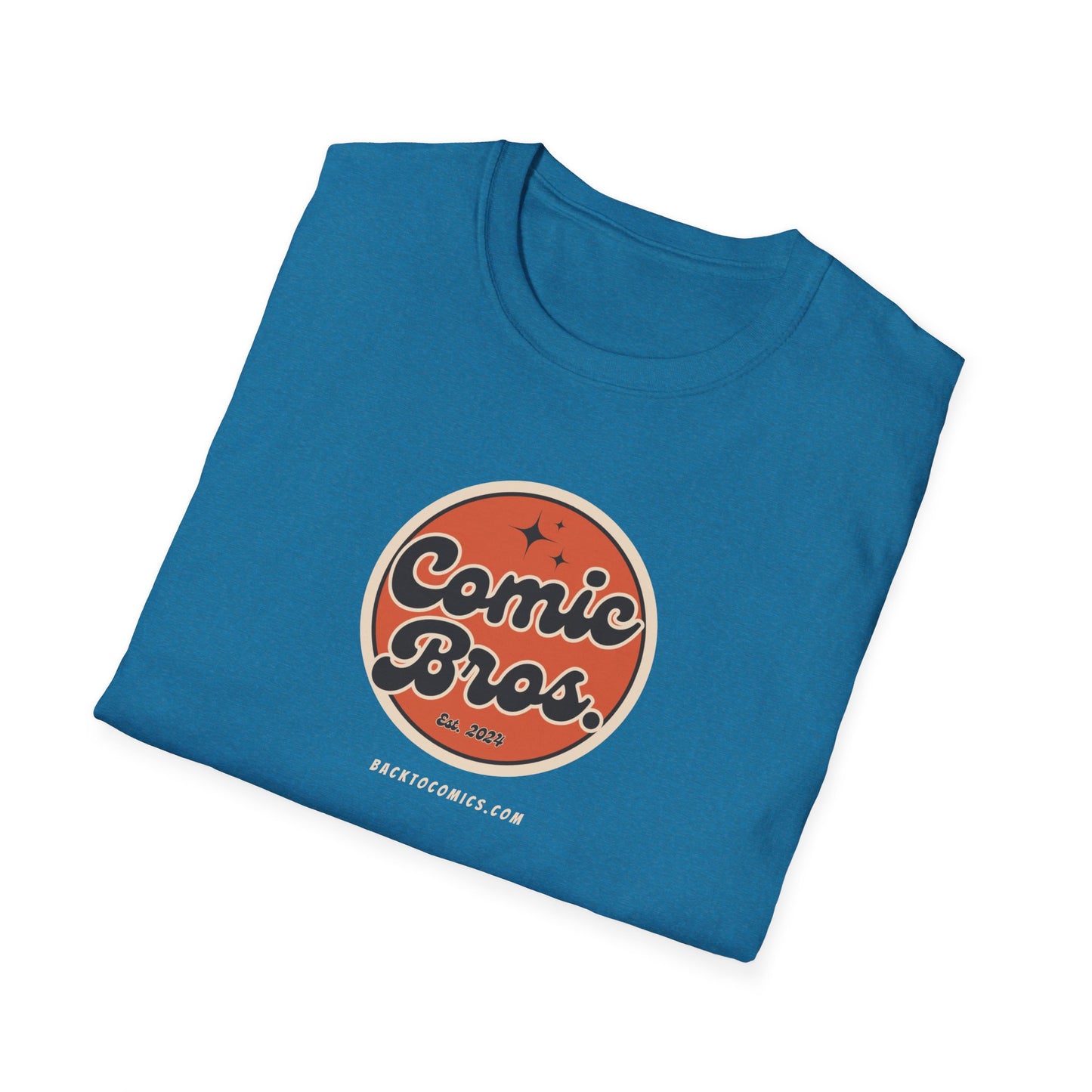 Comic Bros. Unisex Softstyle T-Shirt | Antique Sapphire