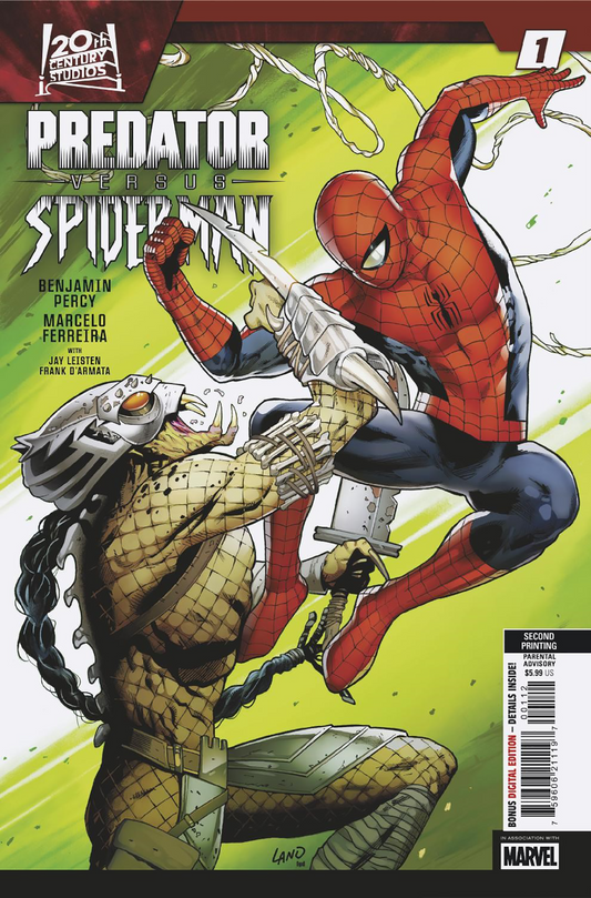 PREDATOR VS. SPIDER-MAN #1 GREG LAND 2ND PRINTING VARIANT (4/23/2025)