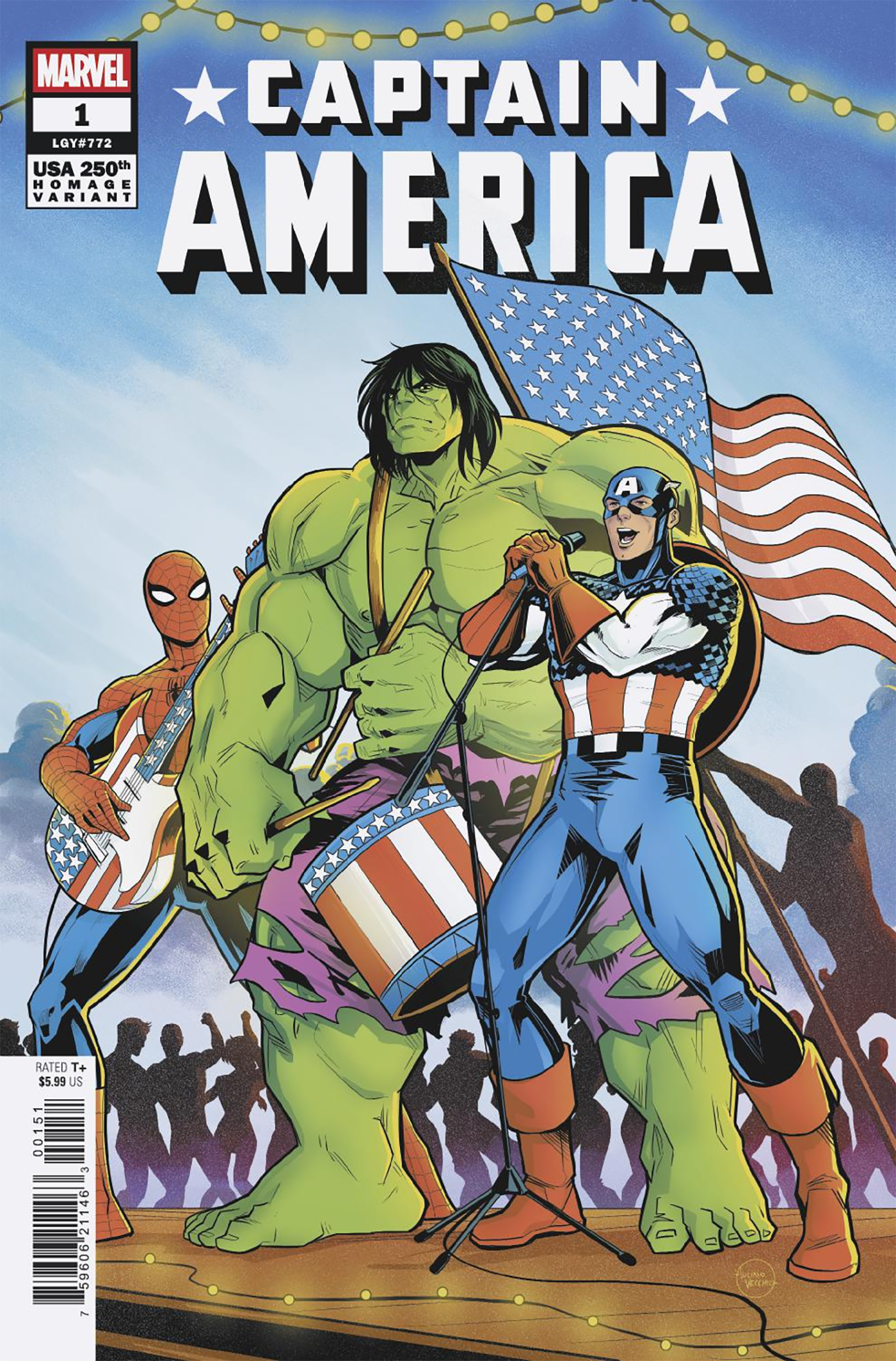 CAPTAIN AMERICA #1 LUCIANO VECCHIO 250TH HOMAGE VARIANT (7/2/2025)