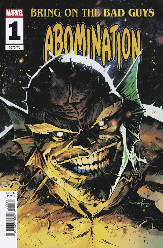 BRING ON THE BAD GUYS: ABOMINATION #1 JONAS SCHARF VARIANT (7/16/2025)