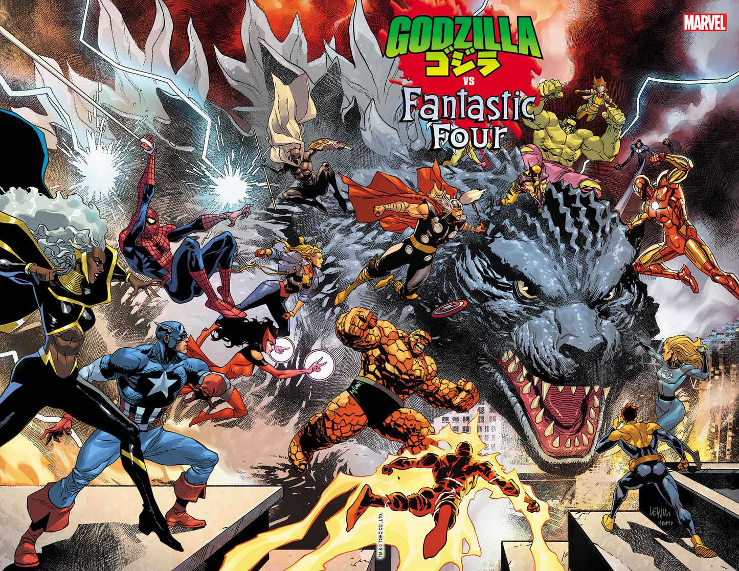 GODZILLA VS. FANTASTIC FOUR #1 LEINIL YU WRAPAROUND VARIANT (3/19/2025)