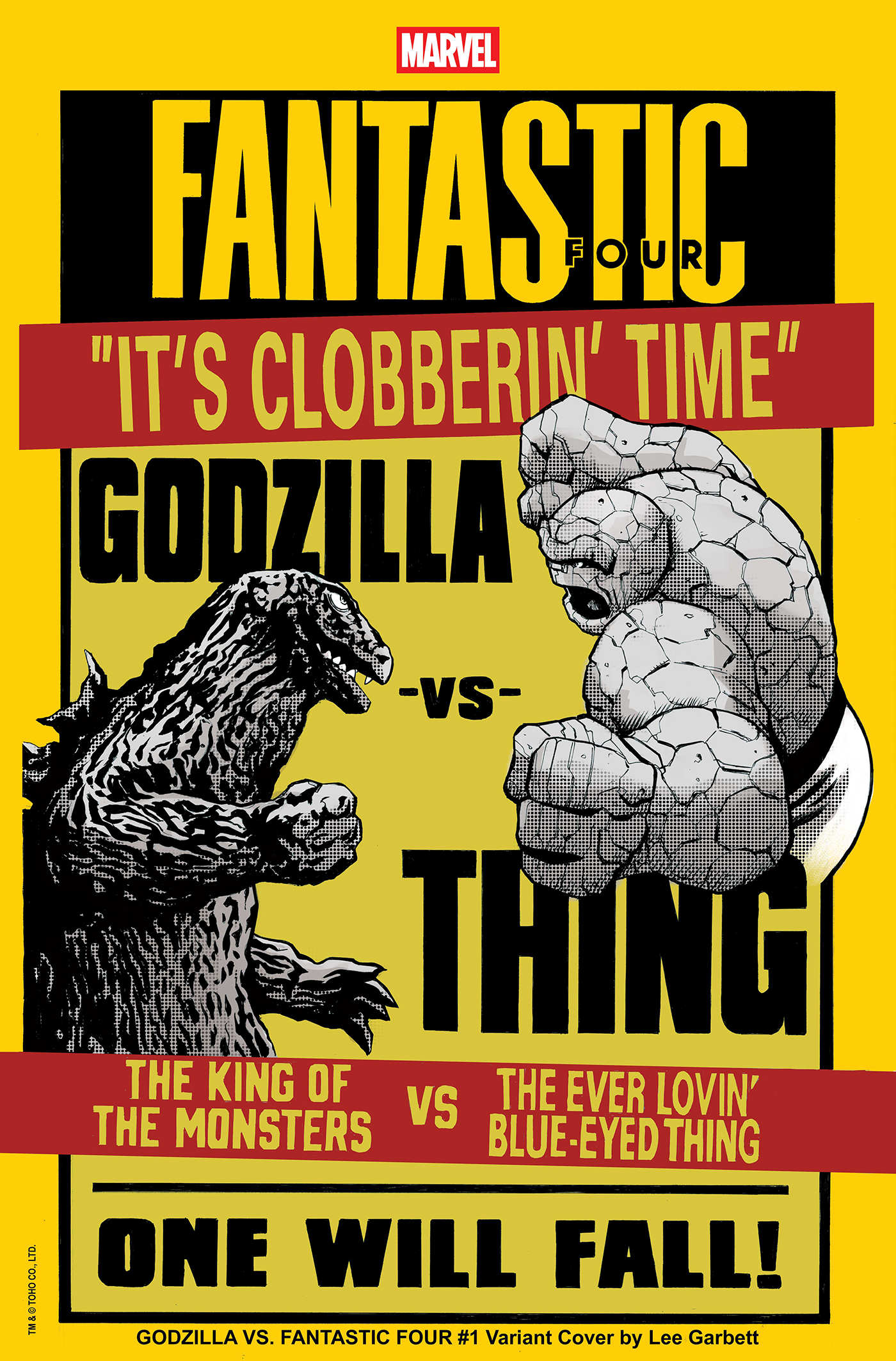 GODZILLA VS. FANTASTIC FOUR #1 LEE GARBETT VERSUS VARIANT (3/19/2025)