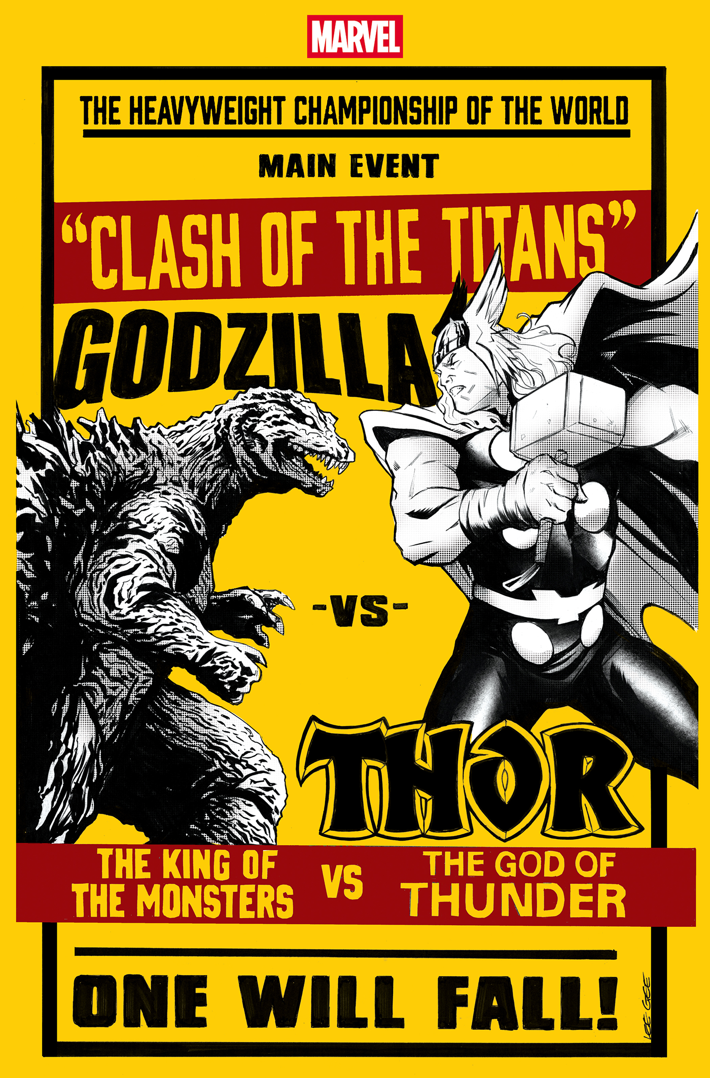 GODZILLA VS. THOR #1 LEE GARBETT VERSUS VARIANT (7/2/2025)