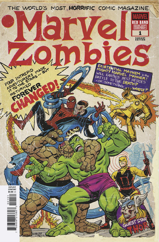 MARVEL ZOMBIES: RED BAND #1 SCOTT KOBLISH RETRO ZOMBIE VARIANT [POLYBAGGED] (9/17/2025)
