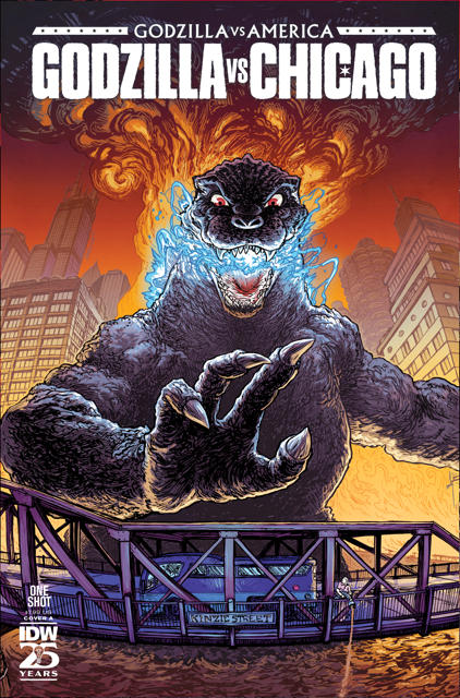 Godzilla Vs. America: Chicago Cover A (Browne) (2/26/2025)