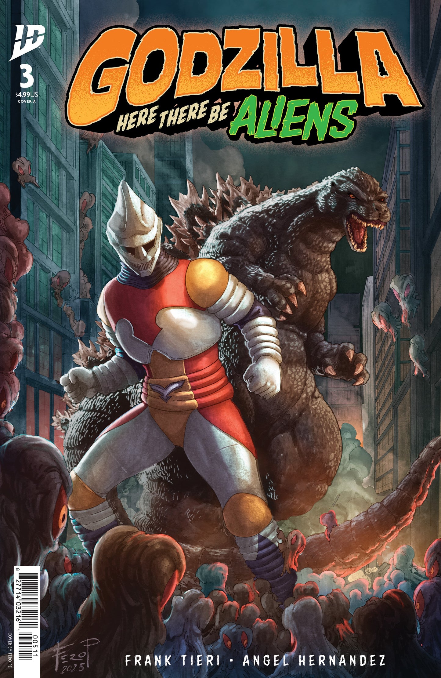Godzilla: Here There Be Aliens #3 Cover A (Pe) 8/13/2025)