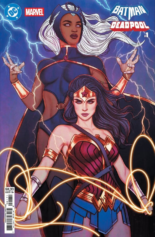 DC MARVEL BATMAN DEADPOOL #1 (ONE SHOT) CVR H JENNY FRISON WONDER WOMAN STORM CARD STOCK VAR (11/19/2025)